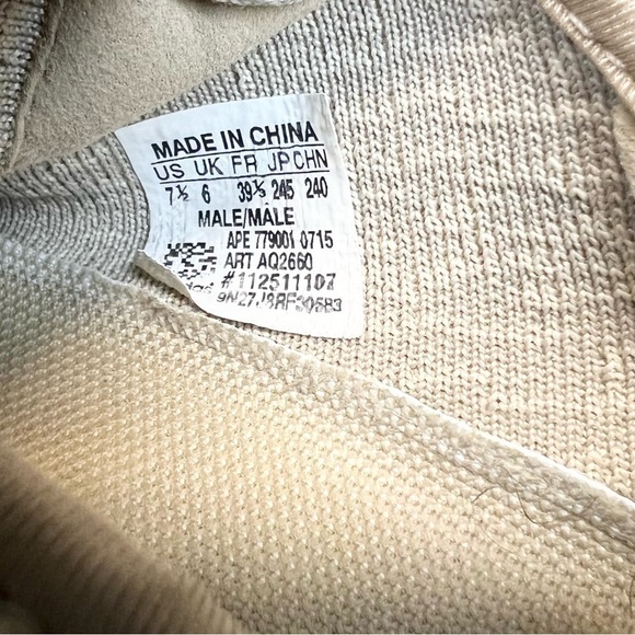 Adidas Yeezy Boost 350 V2 Size 7.5 Low Cream Triple White CP9366 Ape 779001 - Picture 5 of 11